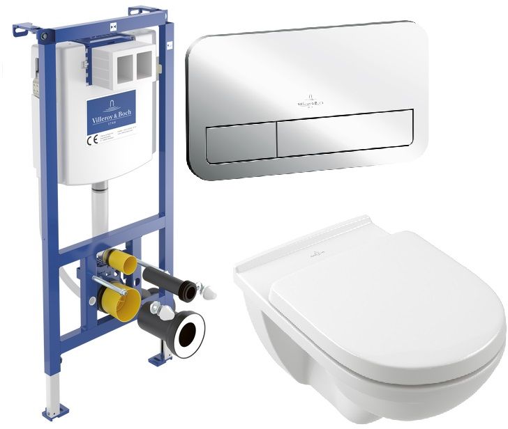 Készlet beépíthető keret Villeroy & Boch ViConnect 92242700, combi-Pack készlet deszkával Villeroy & Boch O.Novo 5660H101, 92249061