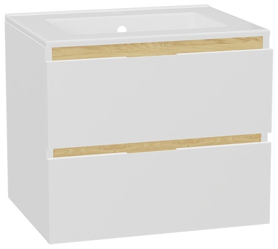 Készlet szekrénytest Excellent Tuto 2.0 MLEX.2172.600.WHBL, mosdótál Excellent As CEEX.3617.600.WH, MLEX.2151.600.01.WH