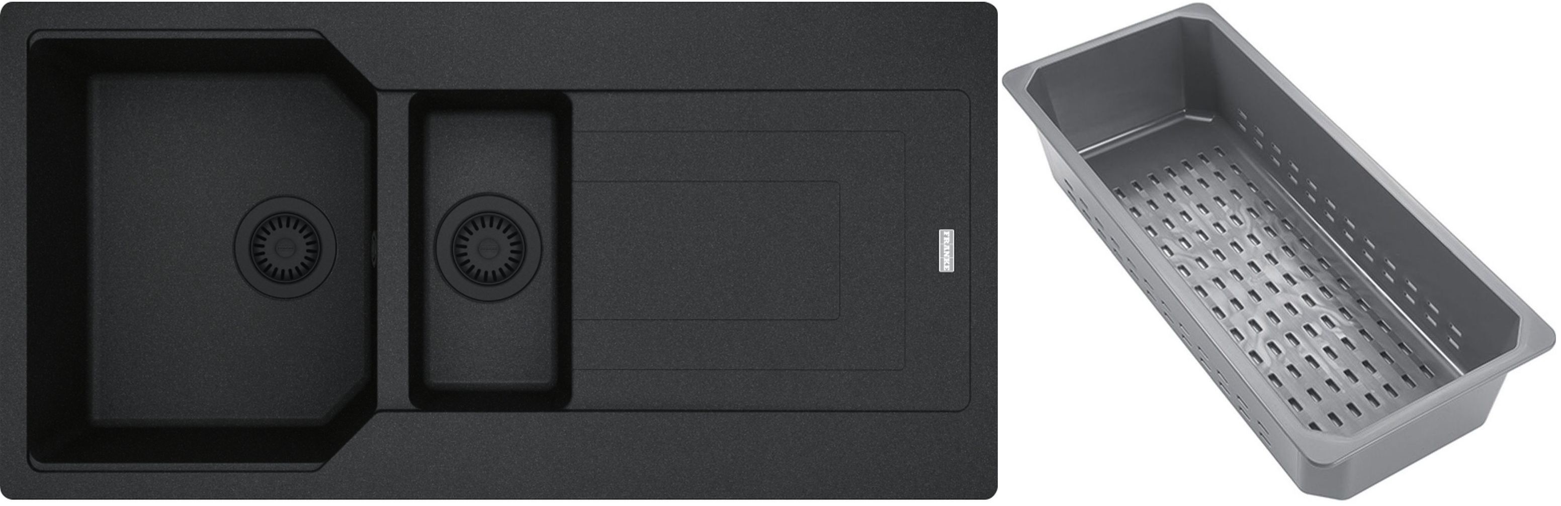 Franke Urban gránit mosogató lefolyóbetéttel 100x50 cm szürke/grafit/onix 114.0743.104