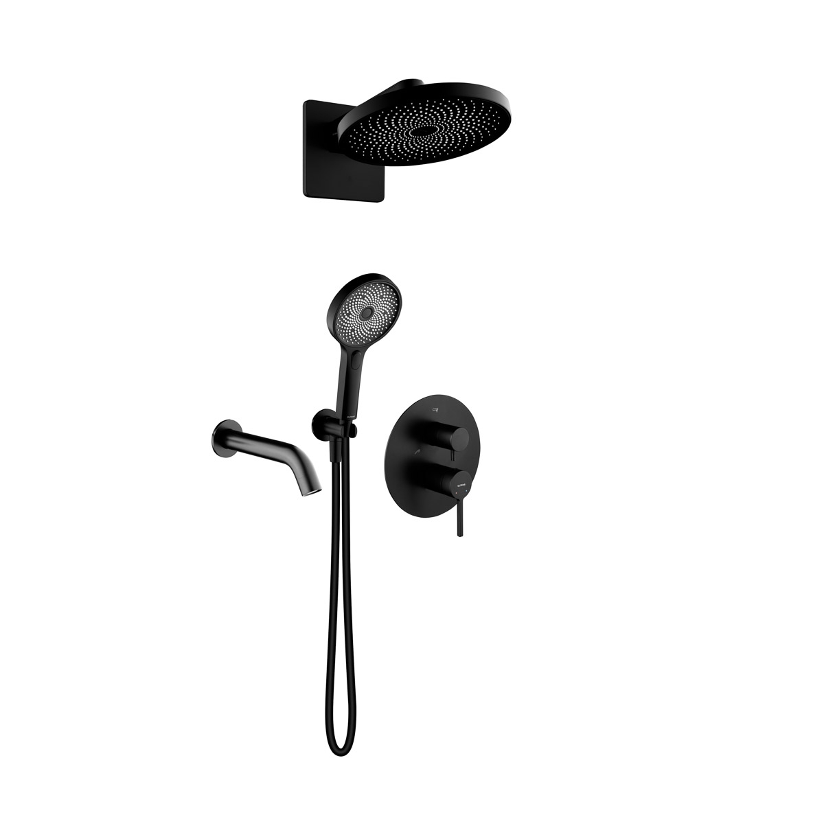 Készlet kád és zuhany csaptelep Oltens Rann 34111300, fejzuhany Oltens Vann 37007300, 39403300, 39100300, 37107300, 39304300, 37200300