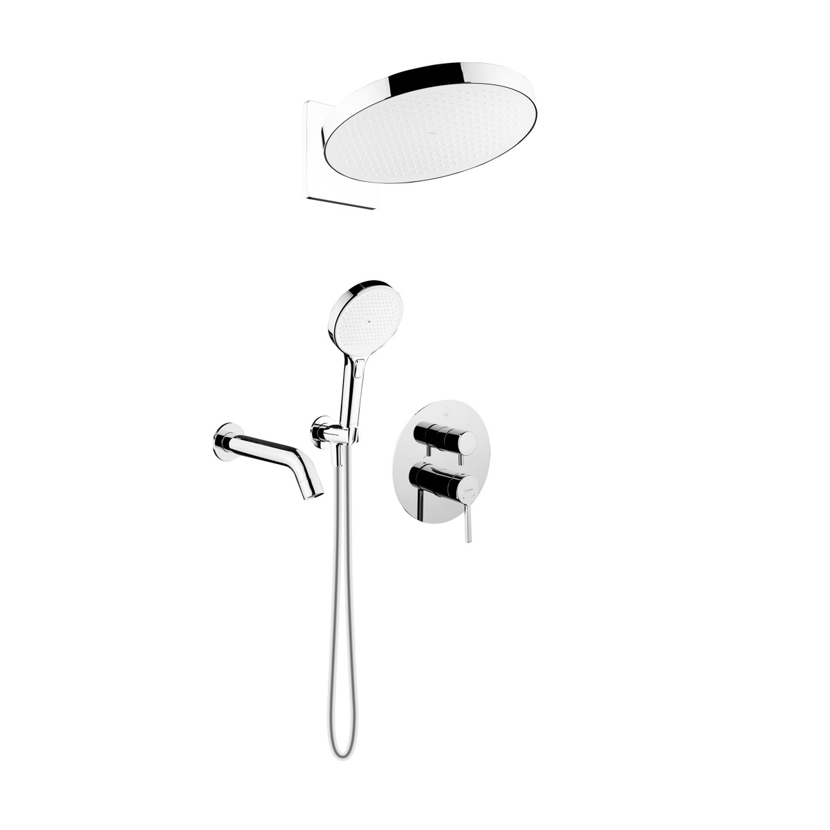 Készlet fejzuhany Oltens Regna 37009100, kád és zuhany csaptelep Oltens Rann 34111100, 39403100, 39100100, 37109100, 39304100, 37200100