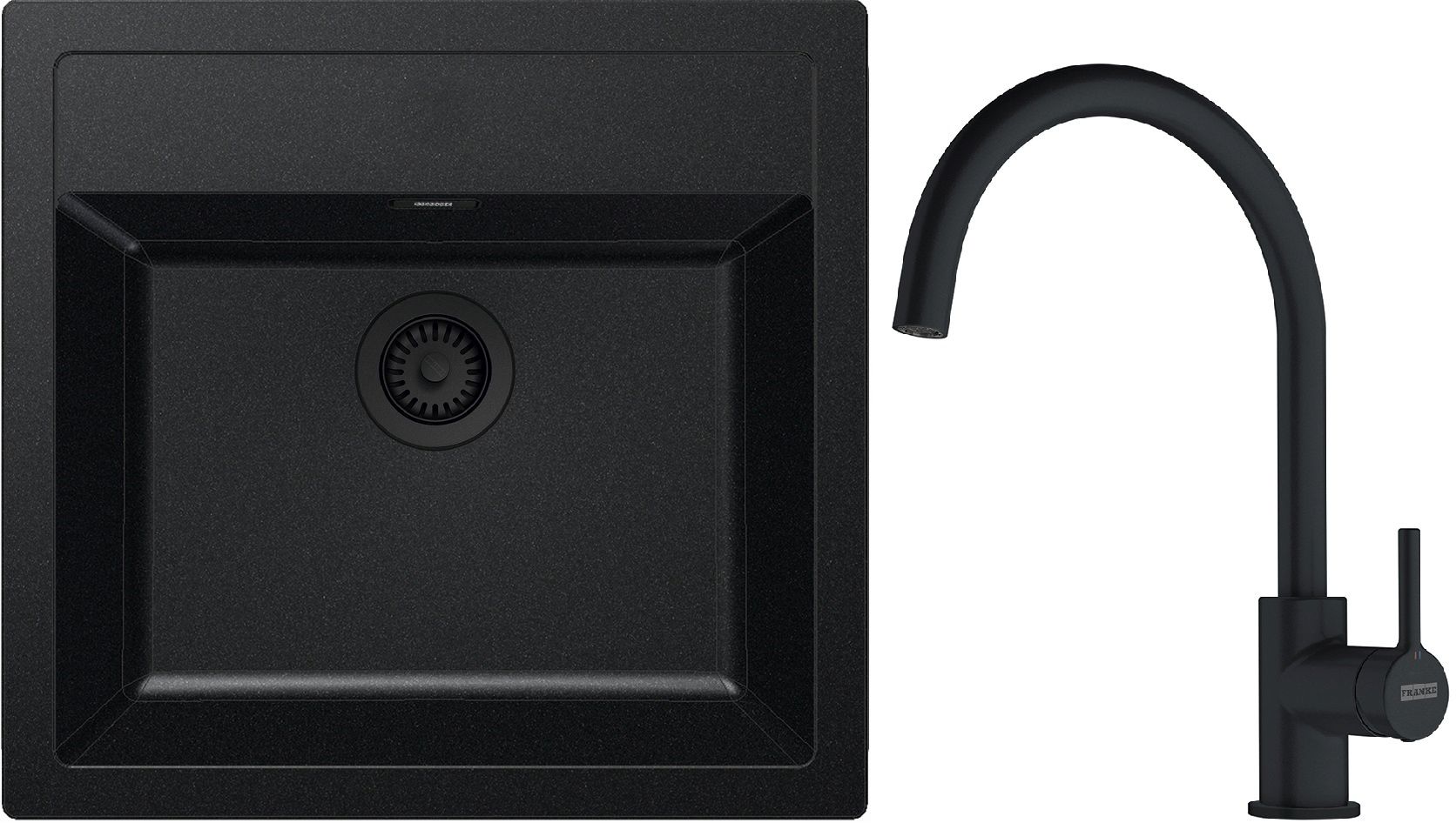 Készlet tectonite mosogató Franke Sirius SID 143.0702.425, konyhai csaptelep Franke Lina 115.0626.019