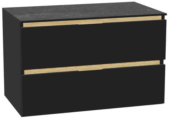 Készlet szekrénytest Excellent Tuto 2.0 MLEX.2172.800.BKBL, szekrény feletti pult Excellent Tuto 2.0 MLEX.2116.800.MA, MLEX.2151.800.01.BK