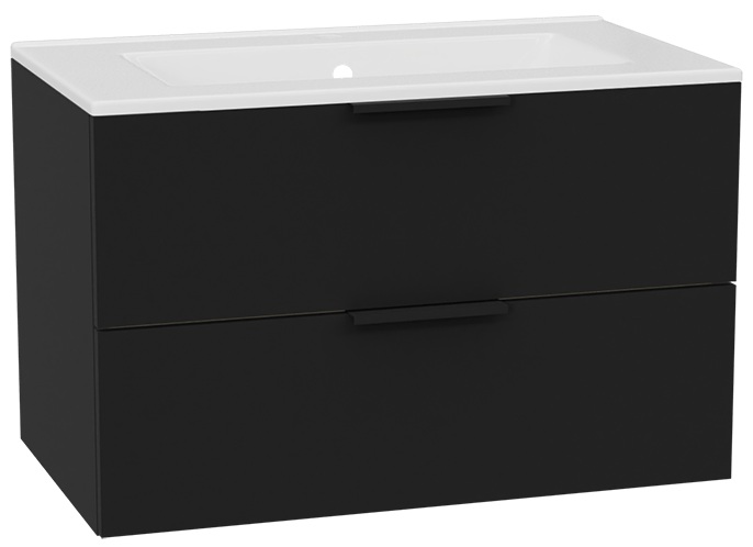 Készlet szekrénytest Excellent Tuto 2.0 MLEX.2172.800.BKBL, mosdótál Excellent As CEEX.3617.800.WH, MLEX.2151.800.02.BK