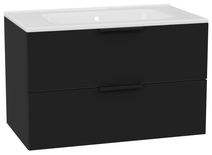 Készlet szekrénytest Excellent Tuto 2.0 MLEX.2172.800.BKBL, mosdótál Excellent Pik CEEX.6517.800.WH, MLEX.2151.800.02.BK