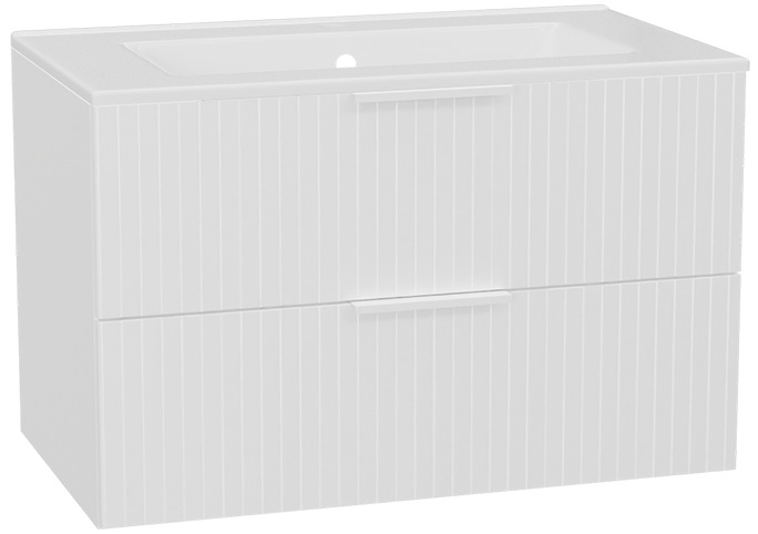 Készlet szekrénytest Excellent Tuto 2.0 MLEX.2172.800.WHBL, mosdótál Excellent As CEEX.3617.800.WH, MLEX.2151.800.03.WH