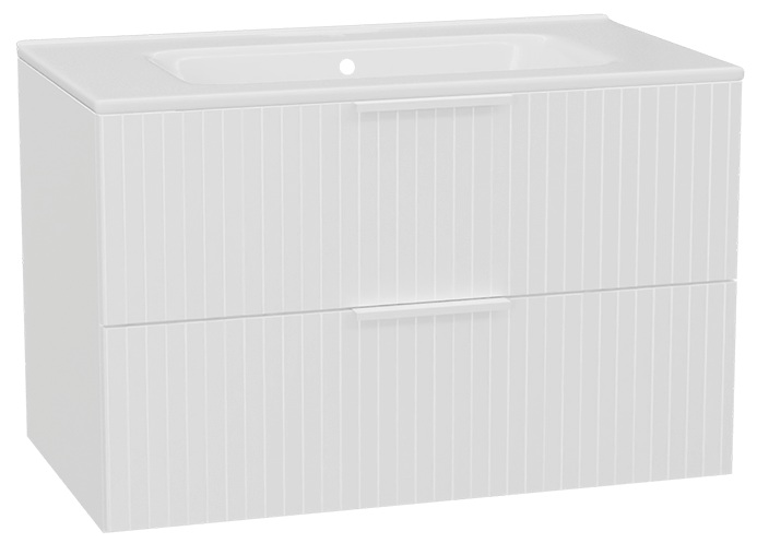 Készlet szekrénytest Excellent Tuto 2.0 MLEX.2172.800.WHBL, mosdótál Excellent Pik CEEX.6517.800.WH, MLEX.2151.800.03.WH