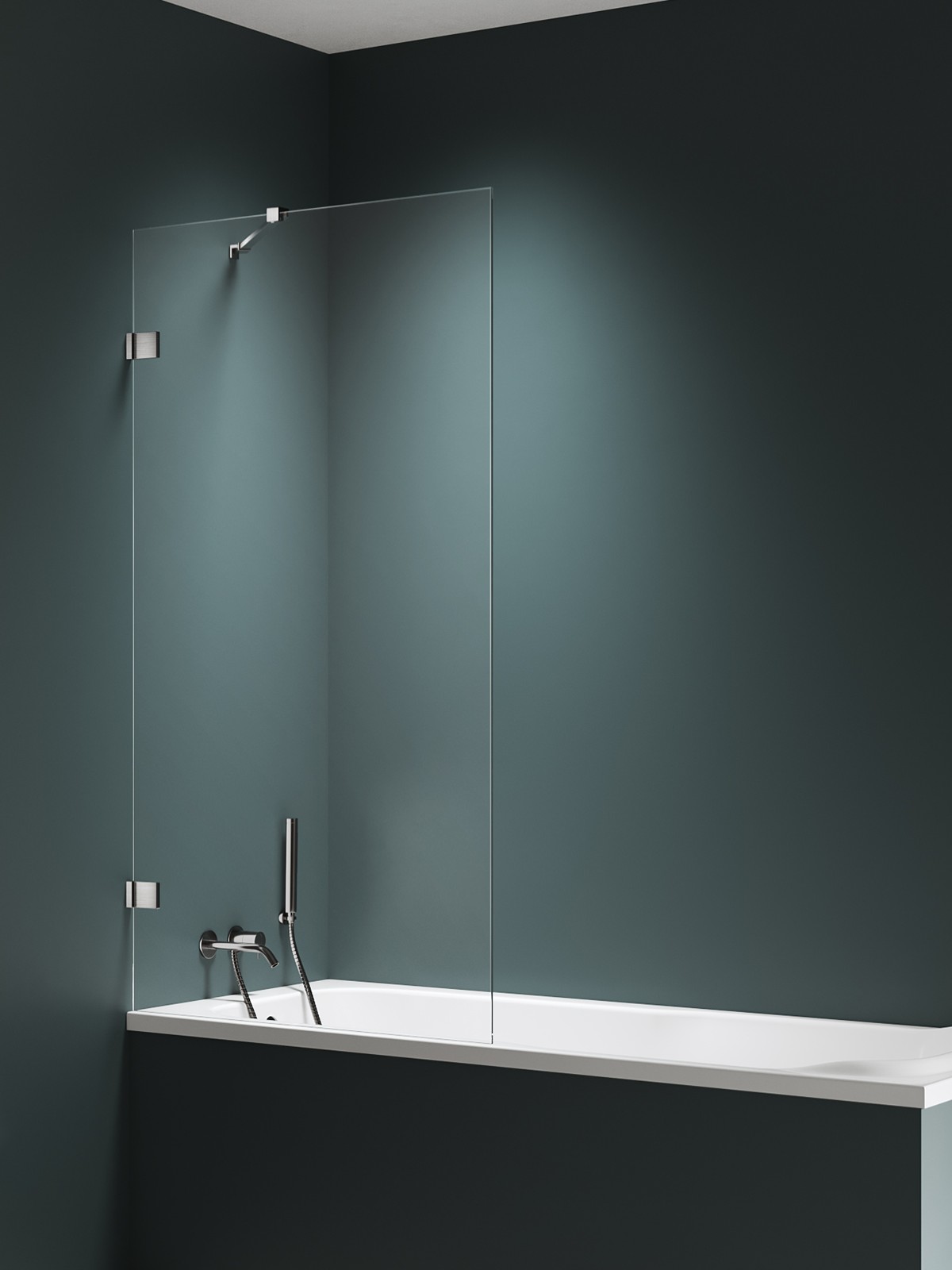 New Trendy Avexa Nickel Brushed zuhanyparaván 60 cm egyrészes csiszolt/átlátszó üveg EXK-8739