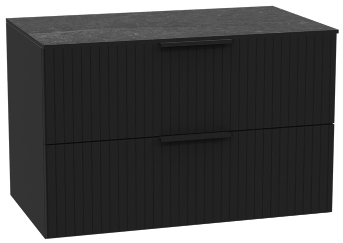 Készlet szekrénytest Excellent Tuto 2.0 MLEX.2172.800.BKBL, szekrény feletti pult Excellent Tuto 2.0 MLEX.2116.800.MA, MLEX.2151.800.03.BK