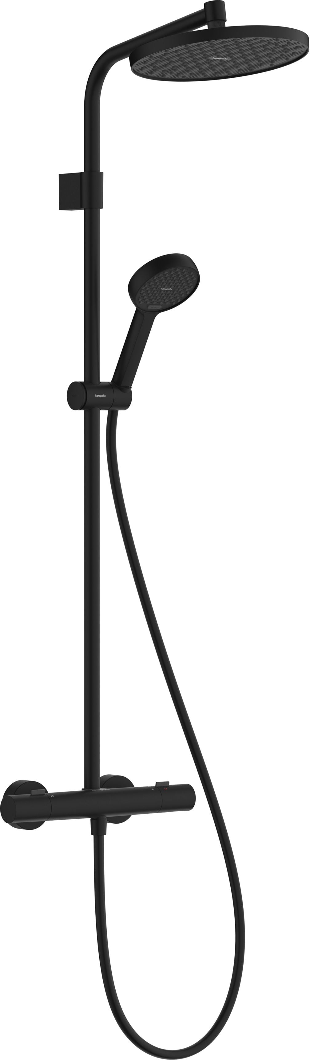 Hansgrohe Activera S zuhany készlet fal termosztáttal trópusi zuhany opcióval fekete 28078670