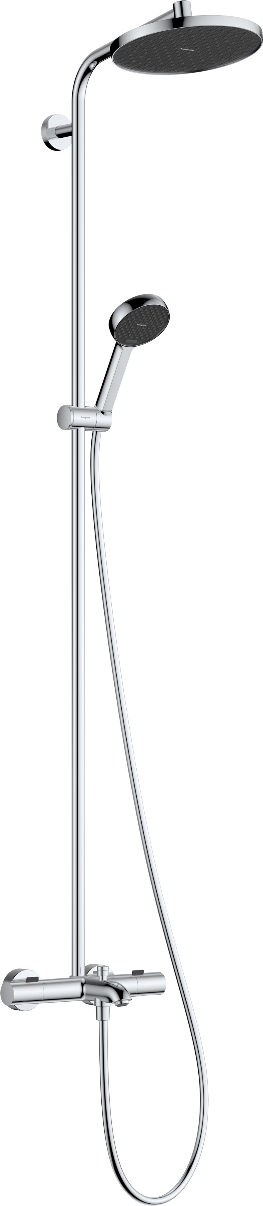 Hansgrohe Activera S kád és zuhany szett fal termosztáttal trópusi zuhany opcióval króm 28871000