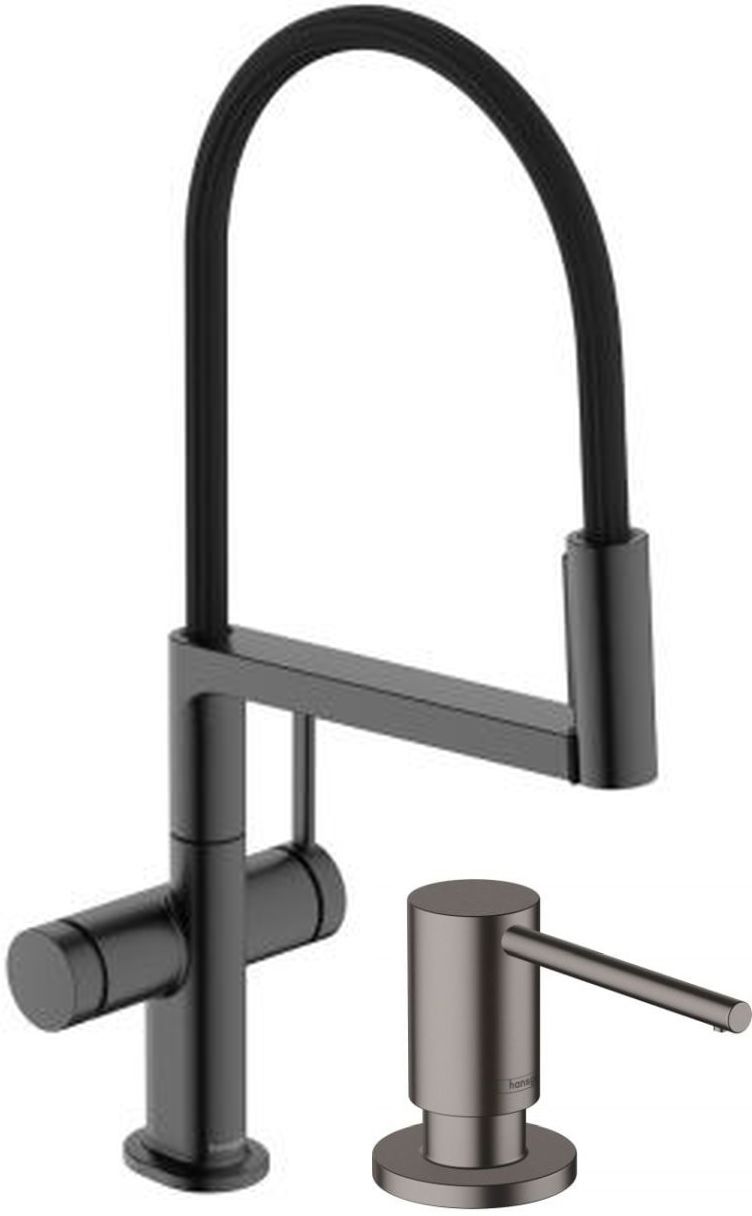 Készlet konyhai csaptelep Hansgrohe Talis Select M54 PowderSpray 72861340, folyadékadagoló Hansgrohe A41 40438340