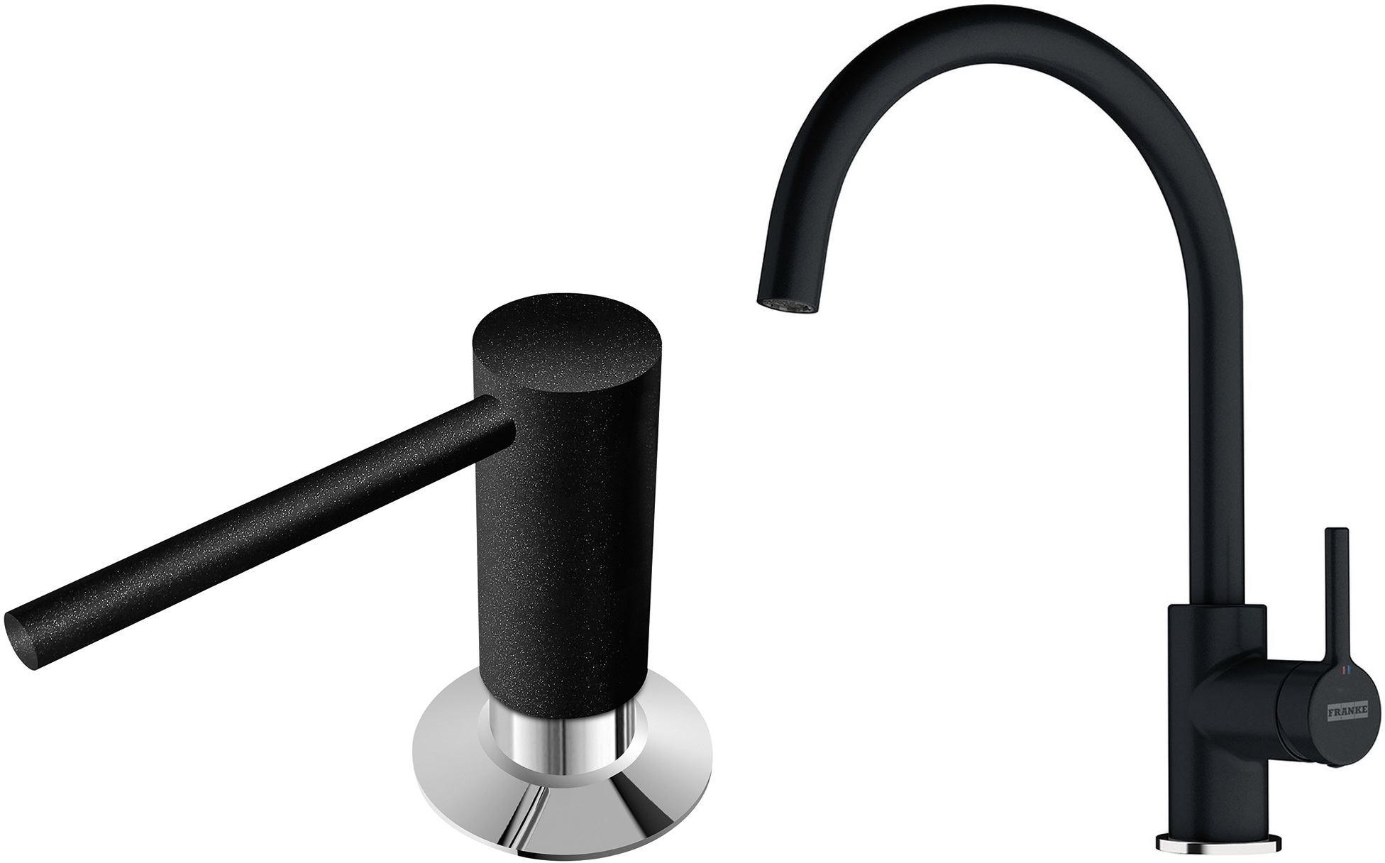 Készlet konyhai csaptelep Franke Lina 115.0626.020, folyadékadagoló Franke Comfort 119.0578.743
