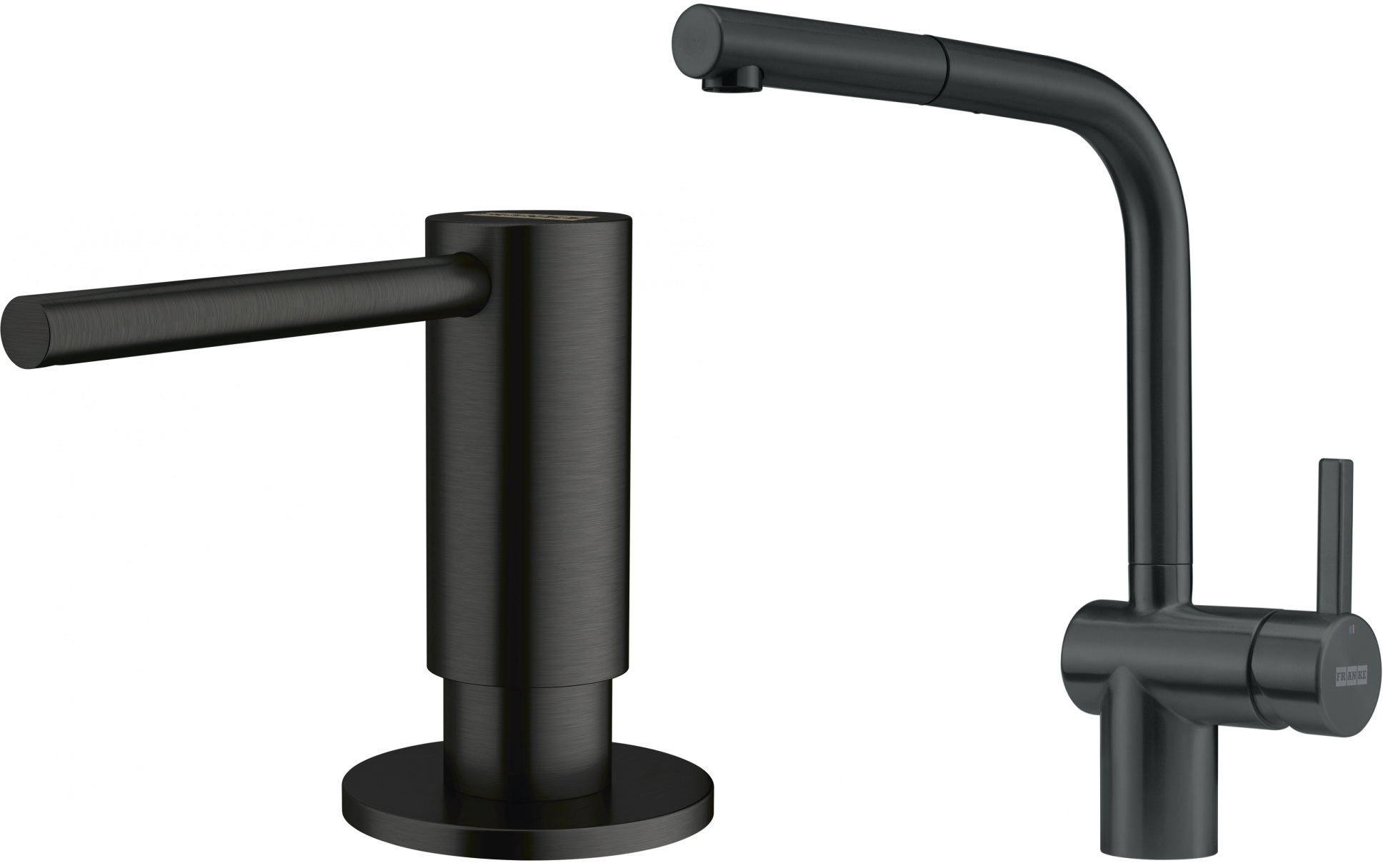 Készlet konyhai csaptelep Franke Atlas 115.0550.427, folyadékadagoló Franke Atlas 112.0717.102