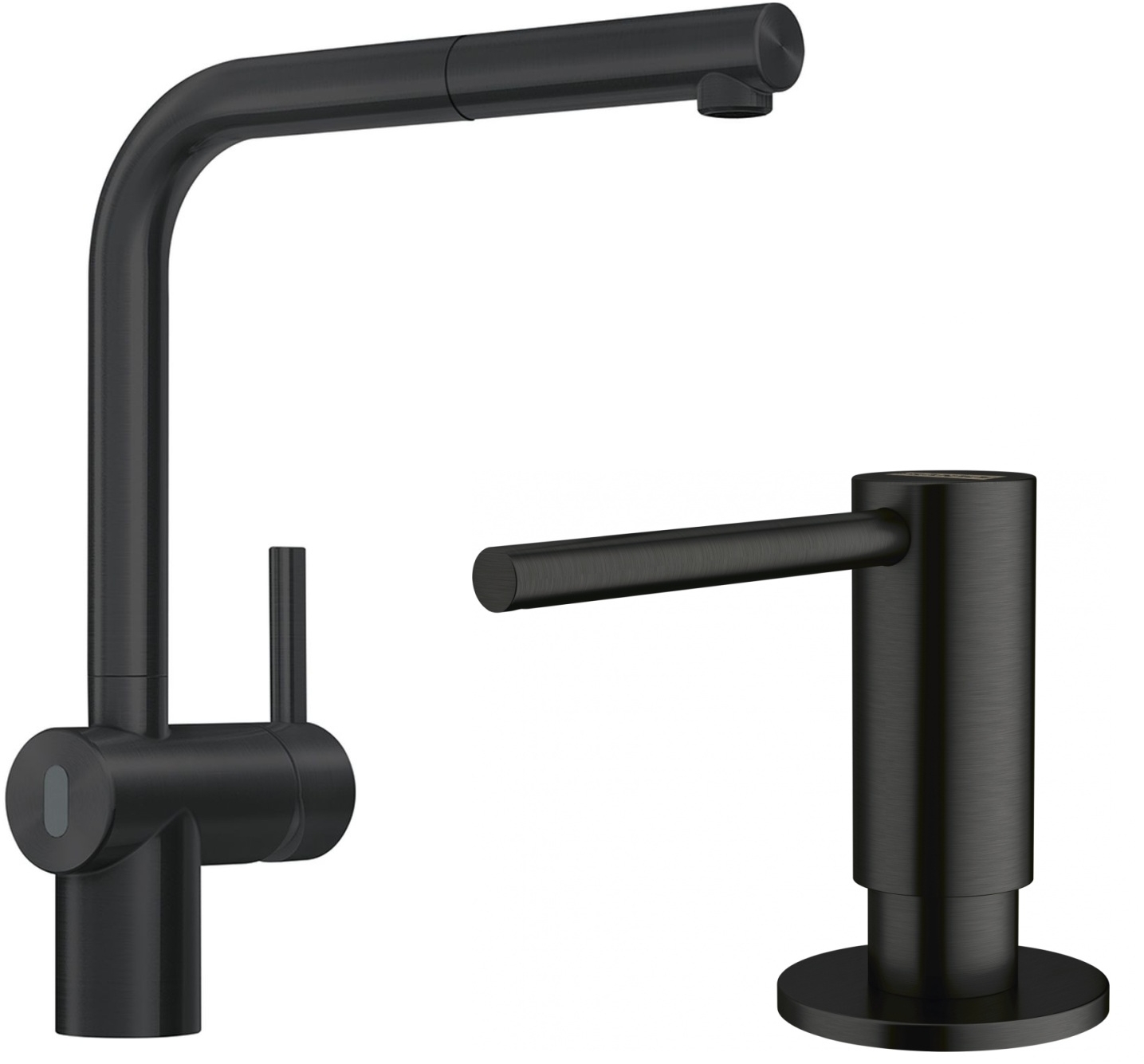 Készlet konyhai csaptelep Franke Atlas Neo Sensor 115.0625.527, folyadékadagoló Franke Atlas 112.0717.102