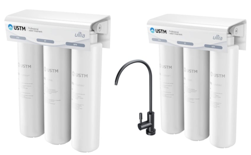Készlet mosogató alatti szűrő USTM Ultra ULTRABLACKSTYLE, szűrőbetét USTM Ultra ULTRAUFM, ULTRASTO, ULTRAST