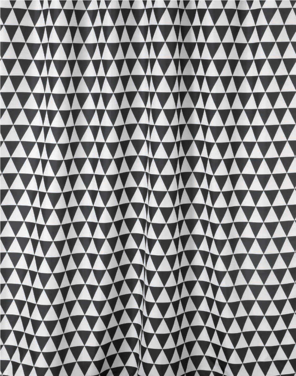 BISK Plain zuhanyfüggöny 180x200 cm fehér-fekete 06866