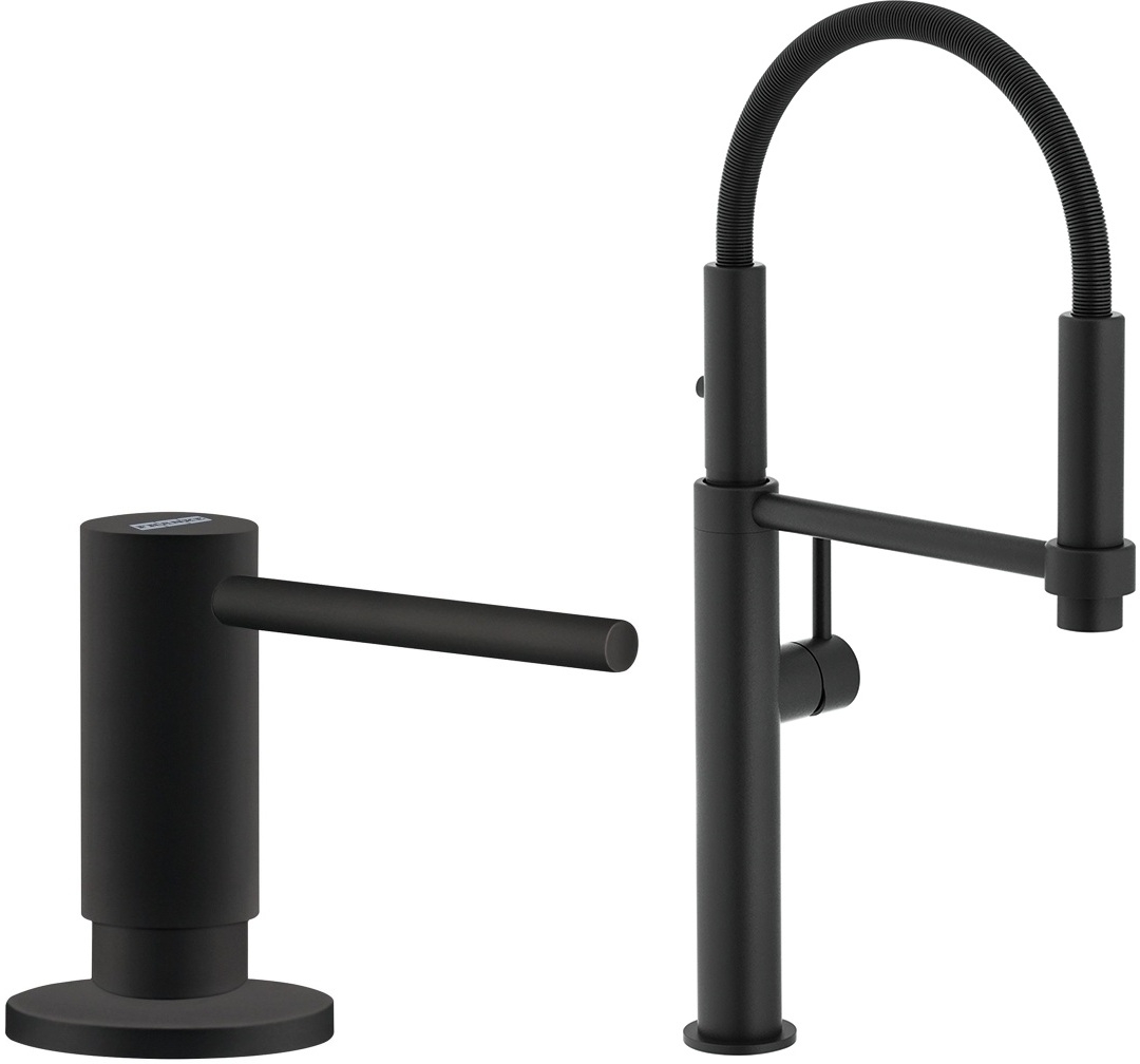 Készlet konyhai csaptelep Franke Pescara 360 115.0545.136, folyadékadagoló Franke Active SM 119.0547.906