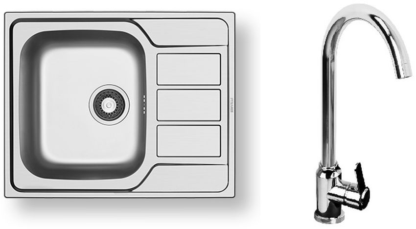 Pyramis Athena acél mosogató acél/króm 100 187 601L