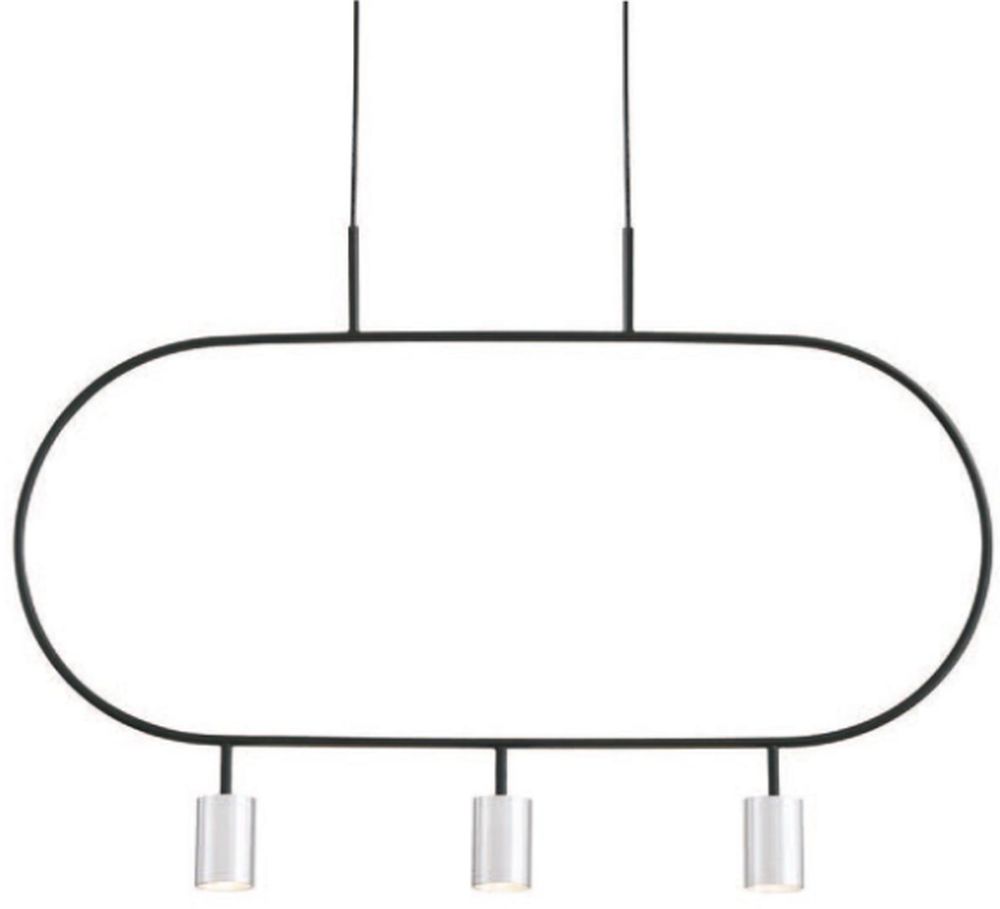 Altavola Design Luna függőlámpa 3x3 W fekete-ezüst LPL338-SL