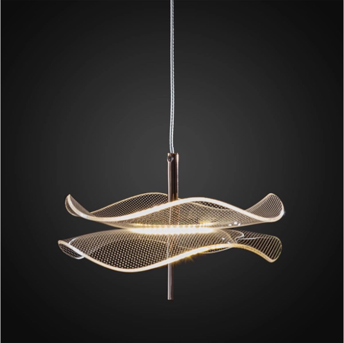Altavola Design Mariposa függőlámpa 1x6 W átlátszó-rózsaszín-arany LA102/P_3000K