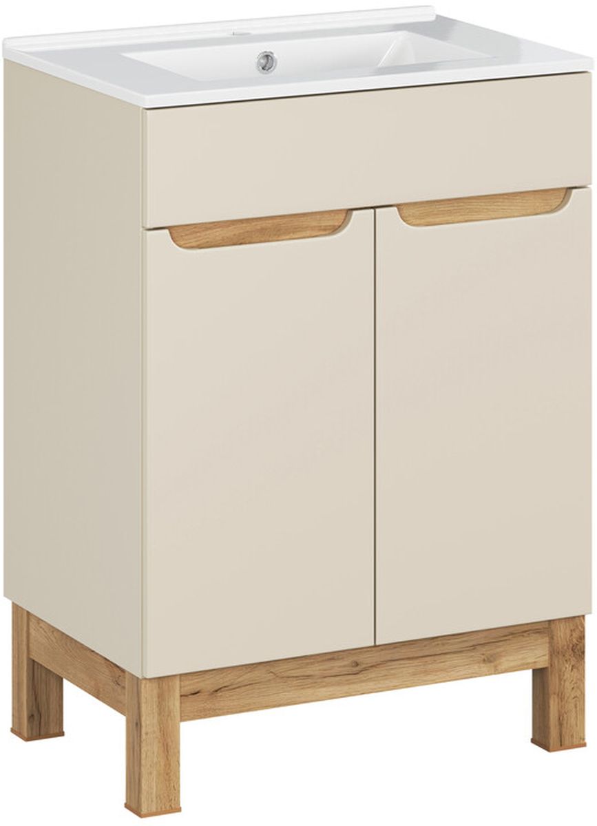 Készlet szekrény Comad Bali Cashmere BALI CASHMERE 82-60-46-2D, mosdótál Comad Lava UM-CFPLAVA60DDP