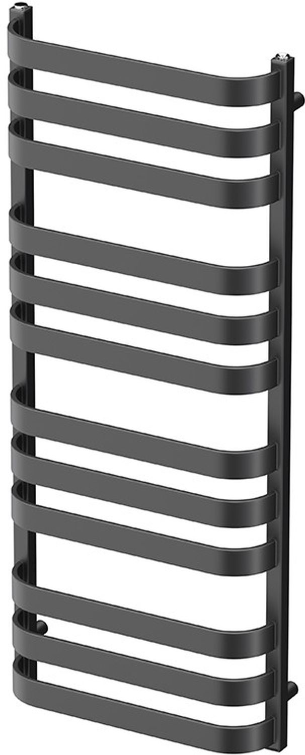 LaVita Scala fürdőszoba radiátor íves 126.5x53 cm fekete 5904194693220