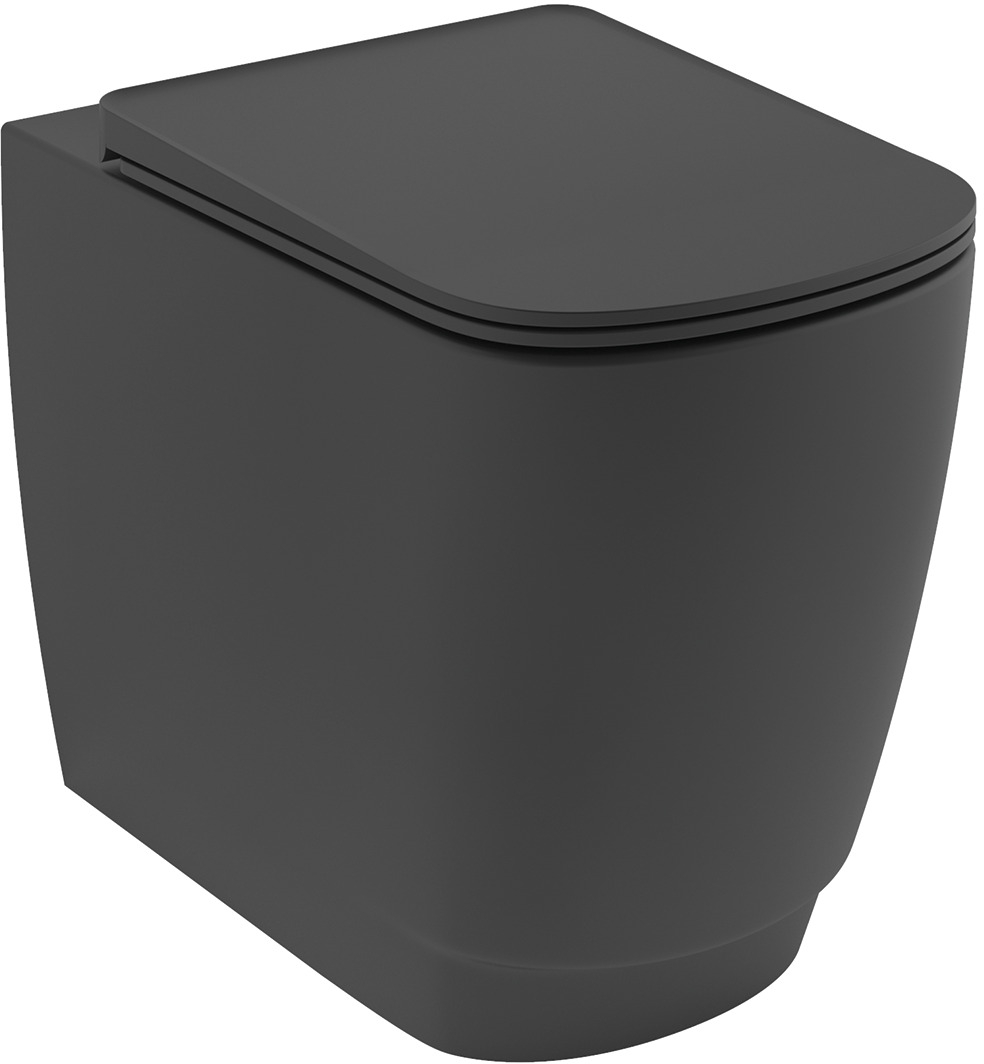 Kludi Resa S wc csésze álló perem nélkül mély öblítéssel fekete matt 27WCB0339