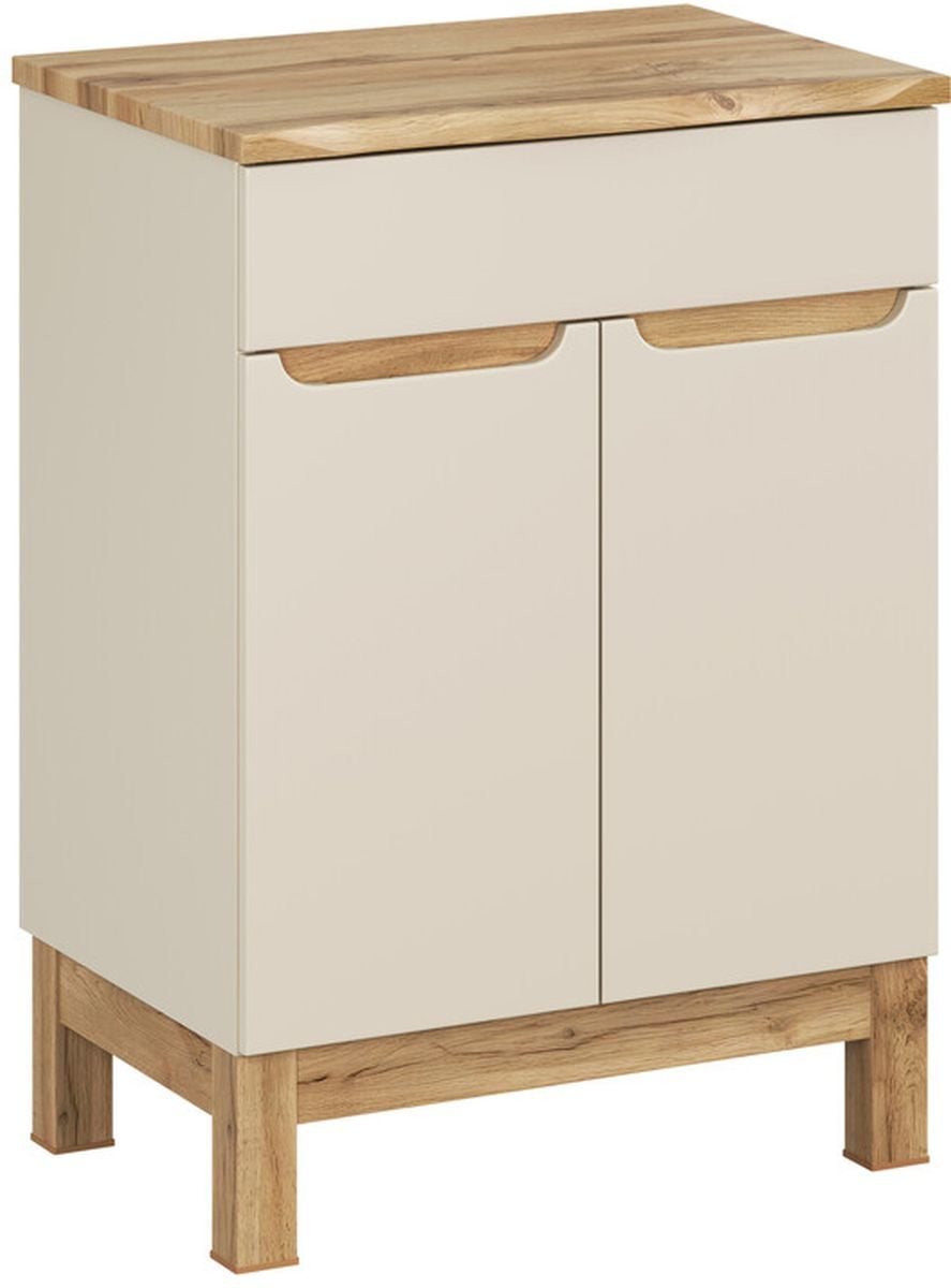 Készlet szekrény Comad Bali Cashmere BALI CASHMERE 82-60-46-2D, szekrény feletti pult Comad Nature Wotan NATURE WOTAN 89-60-46 M