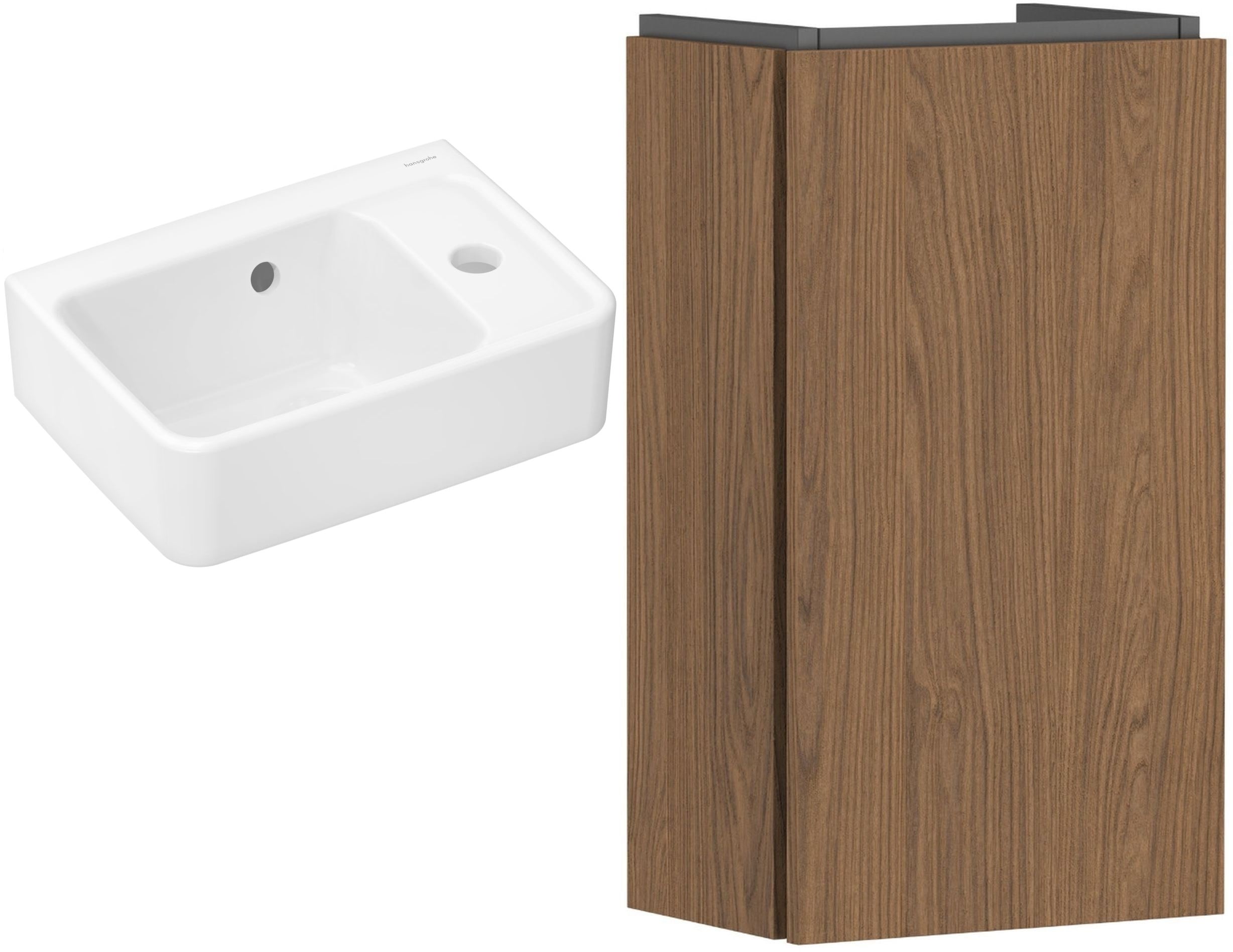 Készlet szekrény Hansgrohe Xilesa E 54244550, mosdótál Hansgrohe Xanuia Q 60129450