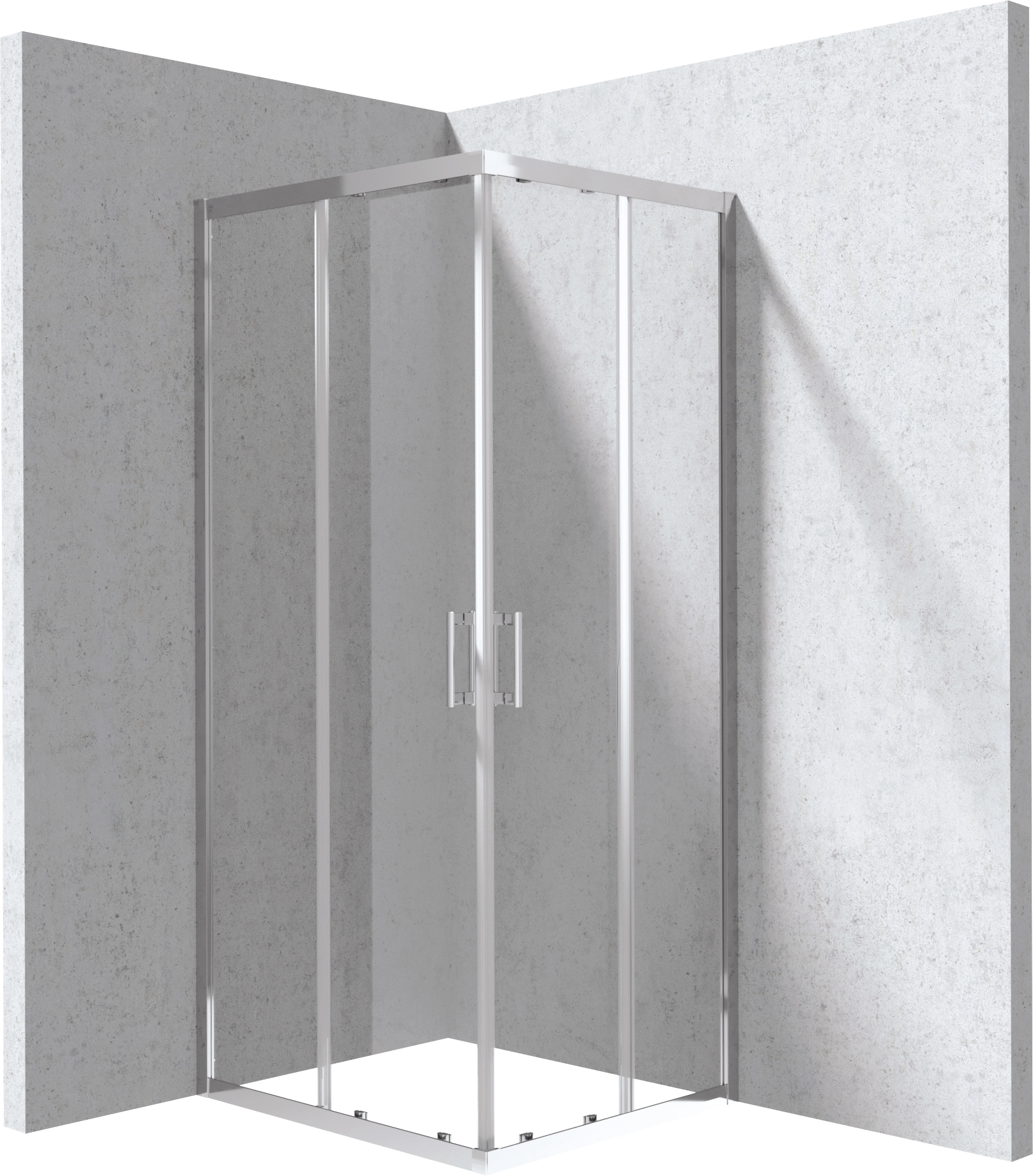 Deante Funkia Evo zuhanykabin 90x80 cm négyszögletes króm fényes/átlátszó üveg KYC_0089P