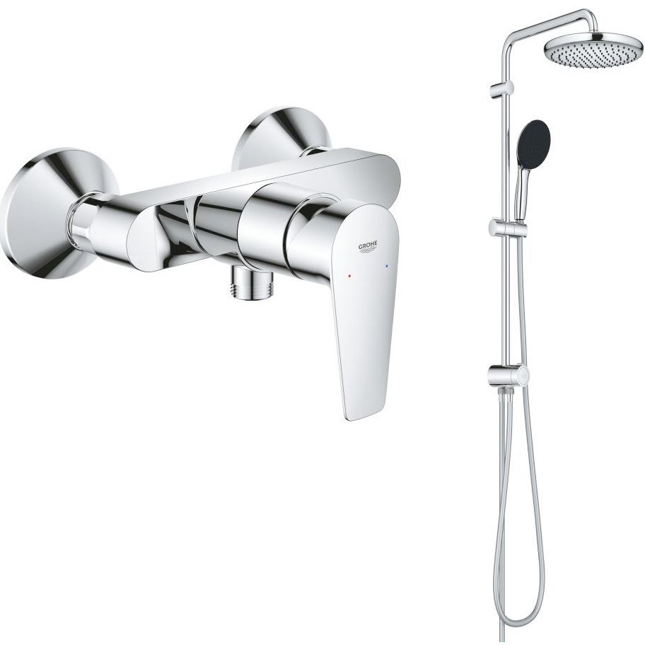Készlet zuhany készlet Grohe Vitalio Start System 26680001, zuhanycsaptelep Grohe Start Edge 24197001