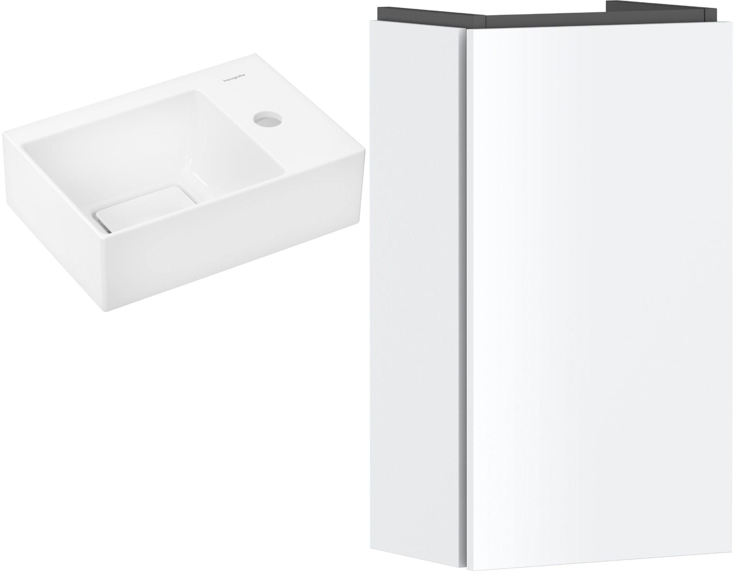 Készlet mosdótál Hansgrohe Xevolos E 61086450, szekrény Hansgrohe Xilesa E 54244700