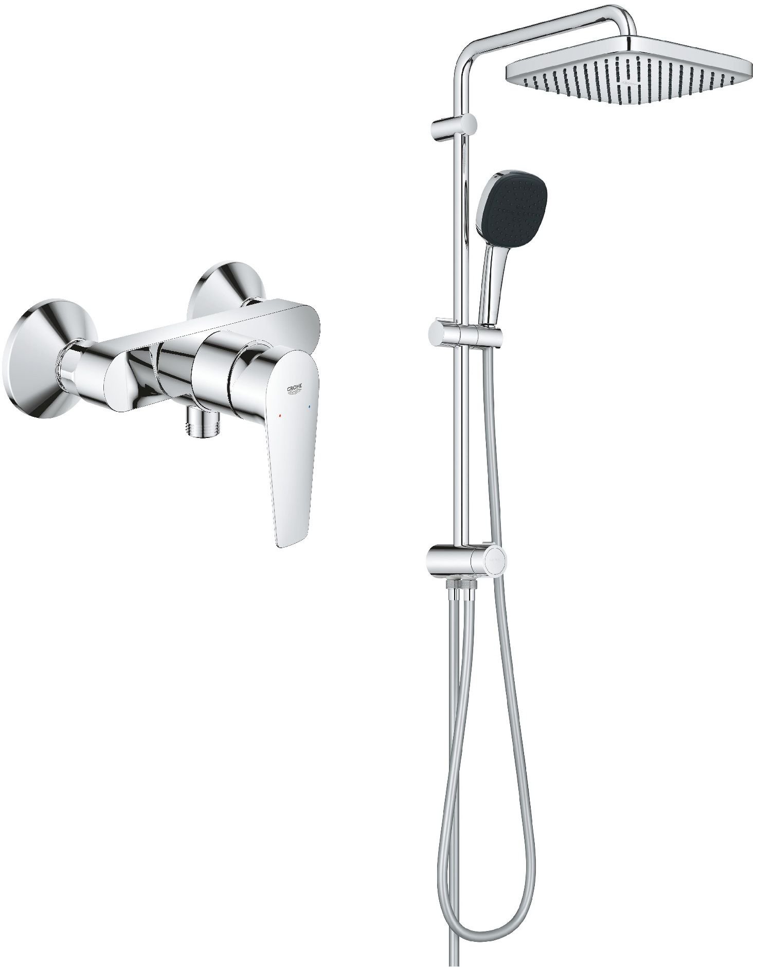 Készlet zuhany készlet Grohe Vitalio Comfort 26698001, zuhanycsaptelep Grohe Start Edge 24197001