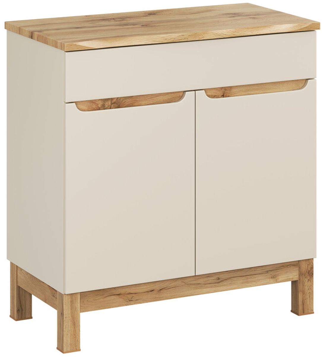 Készlet szekrény Comad Bali Cashmere BALI CASHMERE 82-80-46-2D, szekrény feletti pult Comad Nature Wotan NATURE WOTAN 89-80-46 M