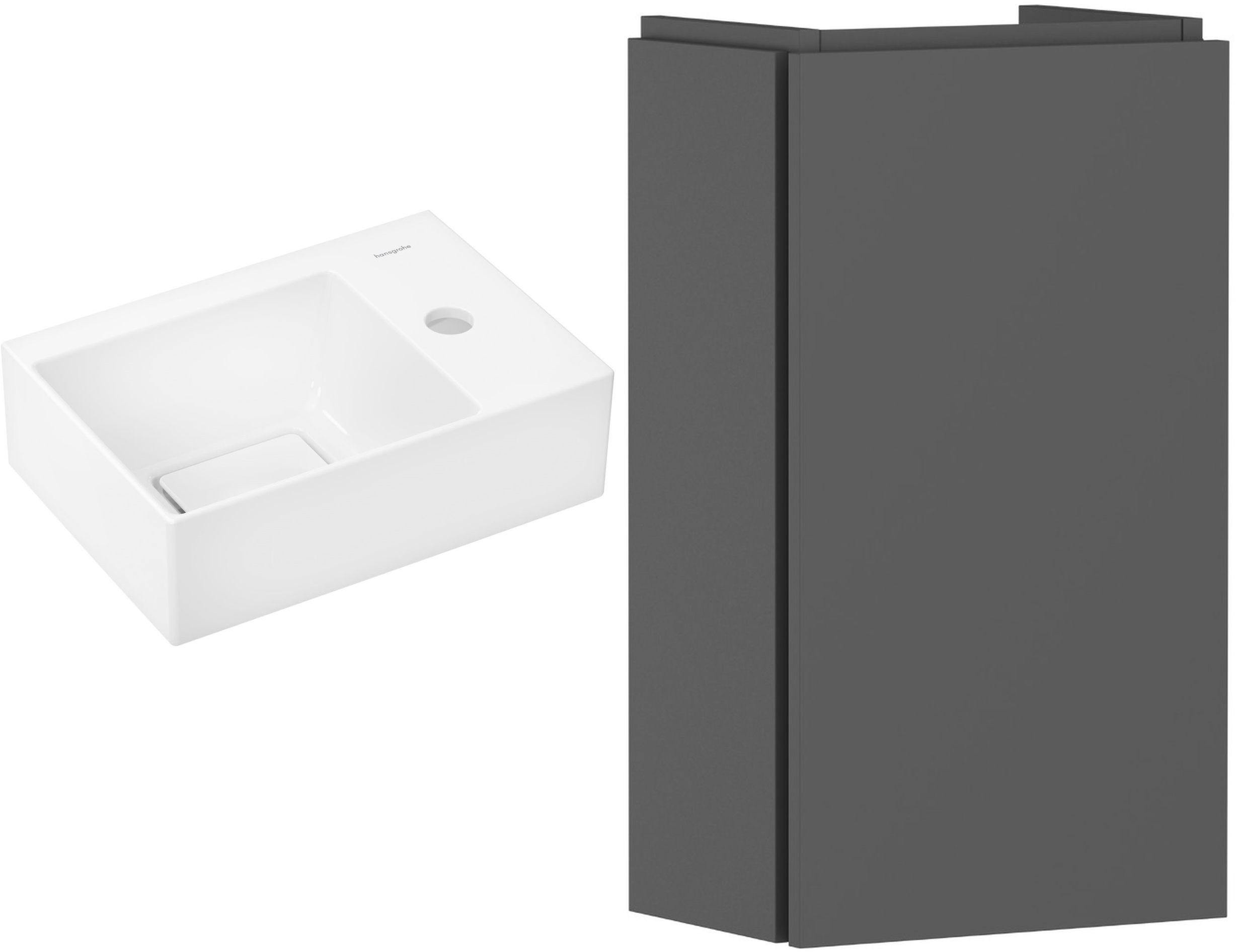 Készlet mosdótál Hansgrohe Xevolos E 61086450, szekrény Hansgrohe Xilesa E 54244760