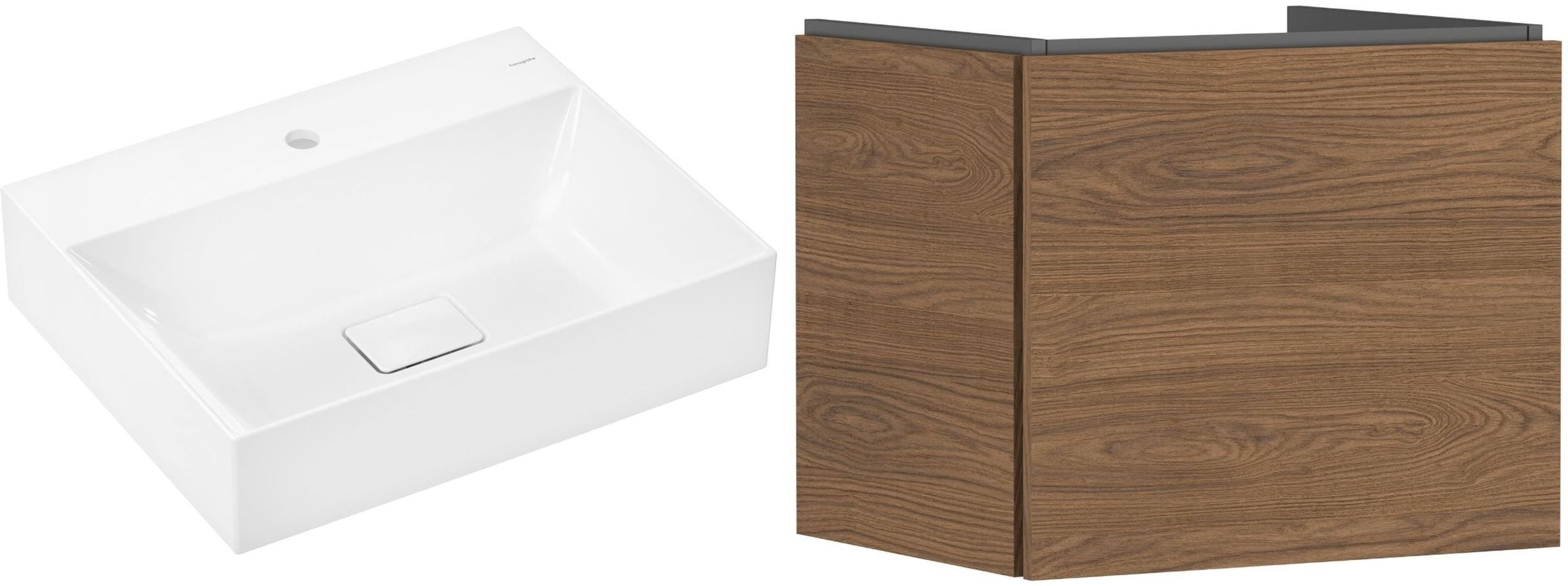 Készlet mosdótál Hansgrohe Xevolos E 61092450, szekrény Hansgrohe Xilesa E 54253550