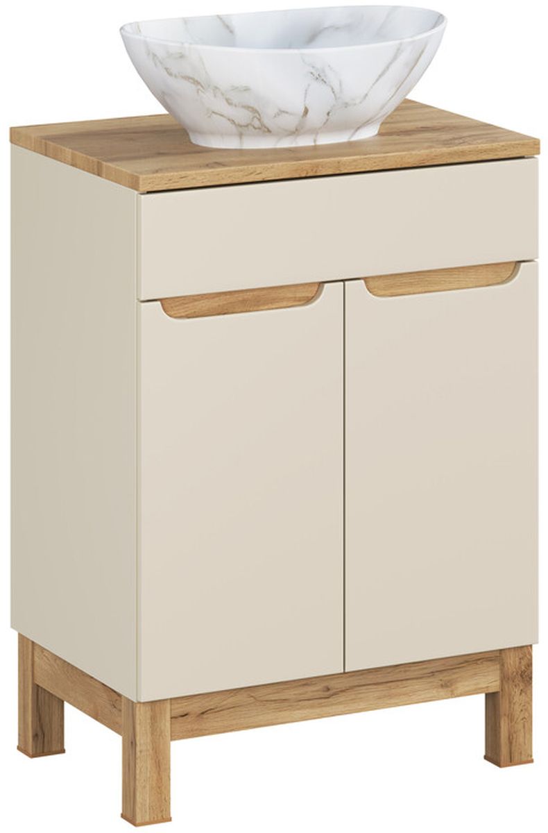 Készlet szekrény Comad Bali Cashmere BALI CASHMERE 82-60-46-2D, mosdótál Comad Pati UN-PATI-MW3, BLAT UN. 89-60-B WOTAN