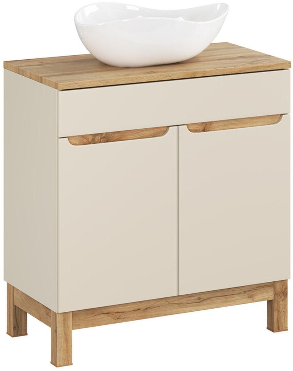 Készlet szekrény Comad Bali Cashmere BALI CASHMERE 82-80-46-2D, mosdótál Comad Cloud Free CLOUD FREE WHITE ( E-6588 ), BLAT UN. 89-80-B WOTAN