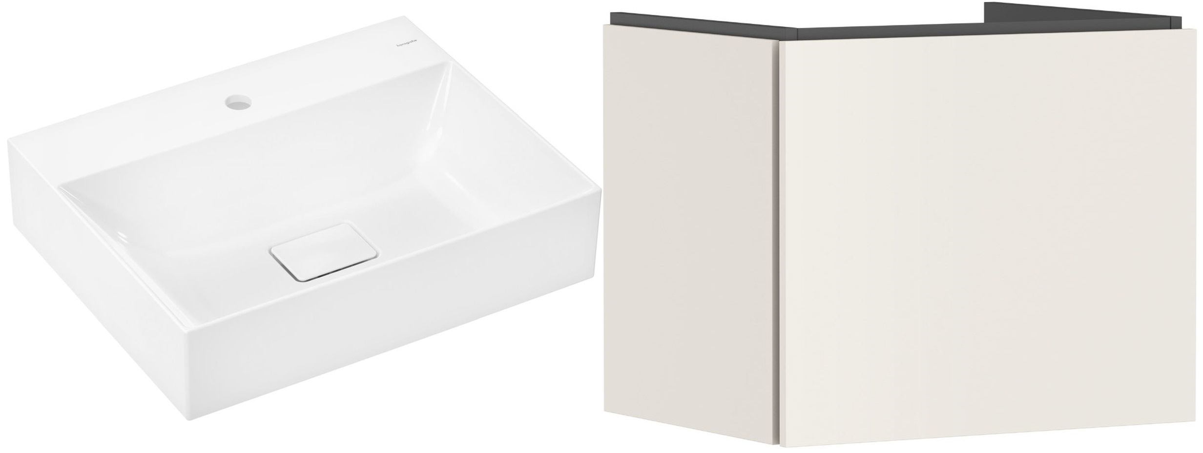 Készlet mosdótál Hansgrohe Xevolos E 61092450, szekrény Hansgrohe Xilesa E 54253780