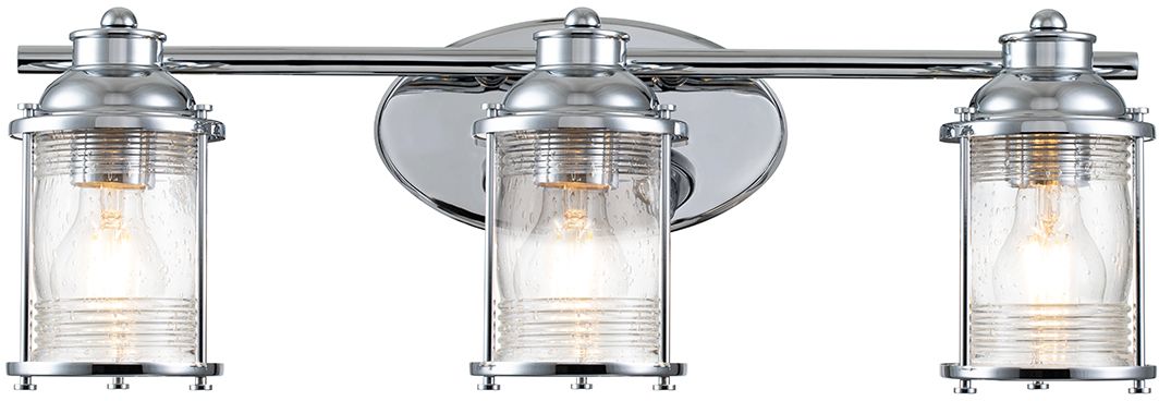 Quintiesse Ashland Bay oldalfali lámpa 3x60 W króm QN-ASHLANDBAY3-PC-BATH