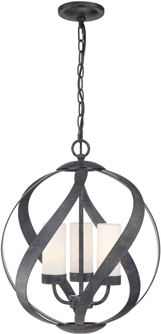 Quintiesse Blacksmith függőlámpa 3x40 W fekete-opál QN-BLACKSMITH-3P-OBK