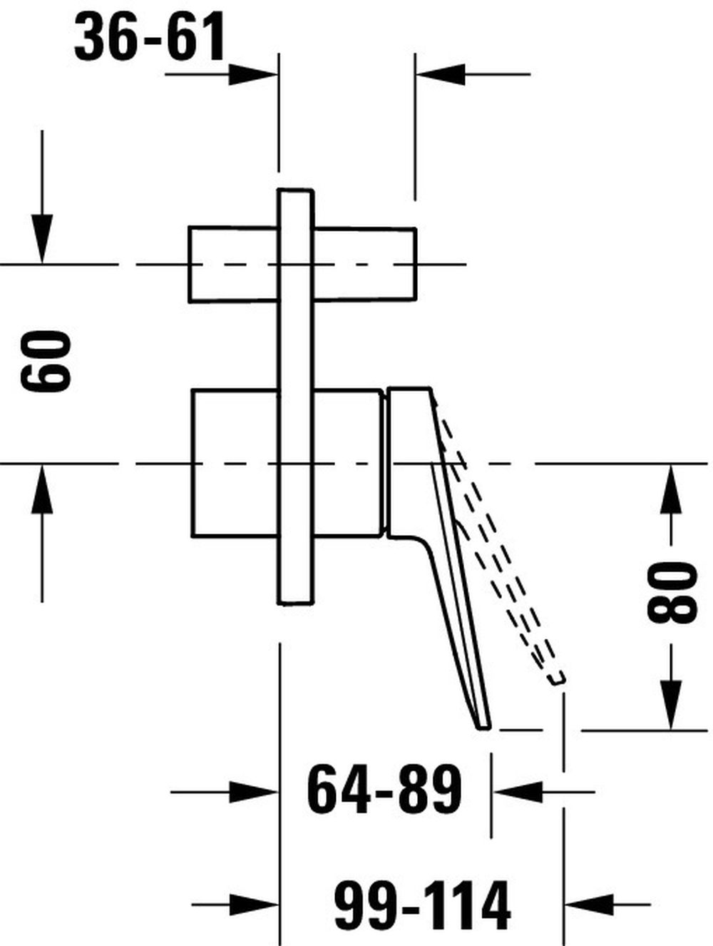 Duravit Wave kád és zuhany csaptelep süllyesztett arany WA4210008034