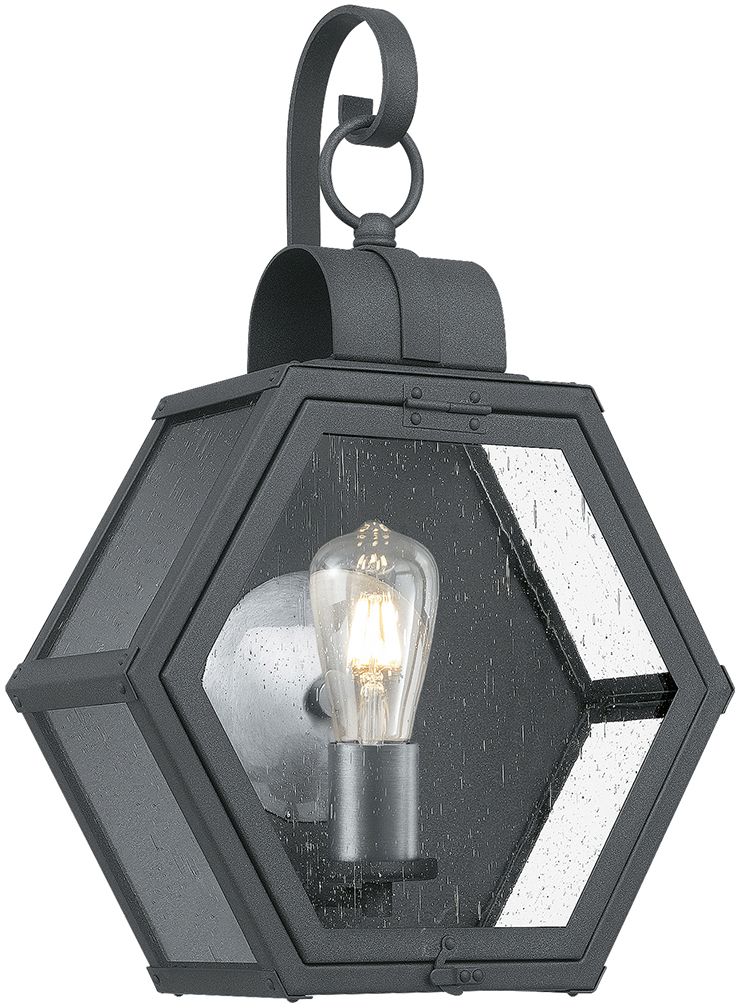 Quintiesse Heath kültéri fali lámpa 1x60 W fekete-átlátszó QN-HEATH-M-MB