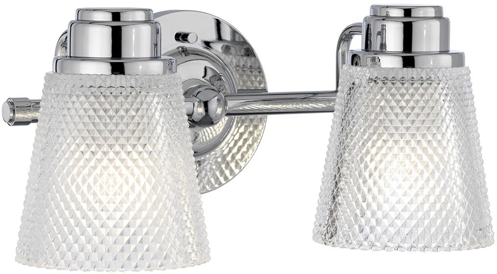 Quintiesse Hudson oldalfali lámpa 2x3 W króm-átlátszó QN-HUDSON2-BATH