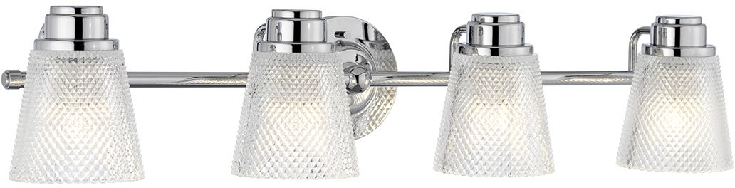 Quintiesse Hudson oldalfali lámpa 4x3 W króm-átlátszó QN-HUDSON4-BATH