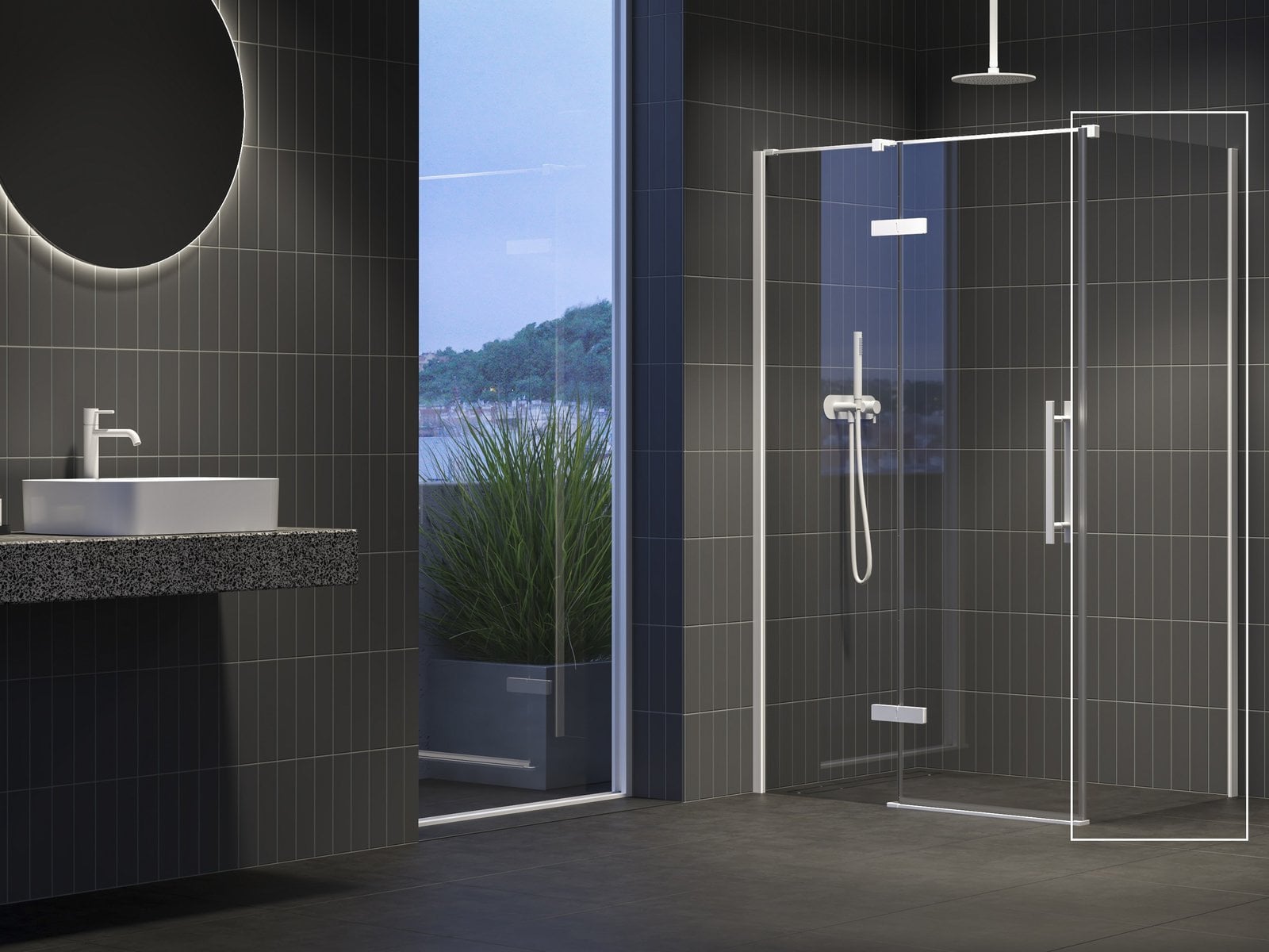 Ravak Cool! zuhanyfal 100 cm fehér matt/átlátszó üveg X9VVA0E00Z1