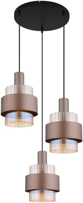 Globo Lighting Milley függőlámpa 3x60 W borostyán 15560-3HA