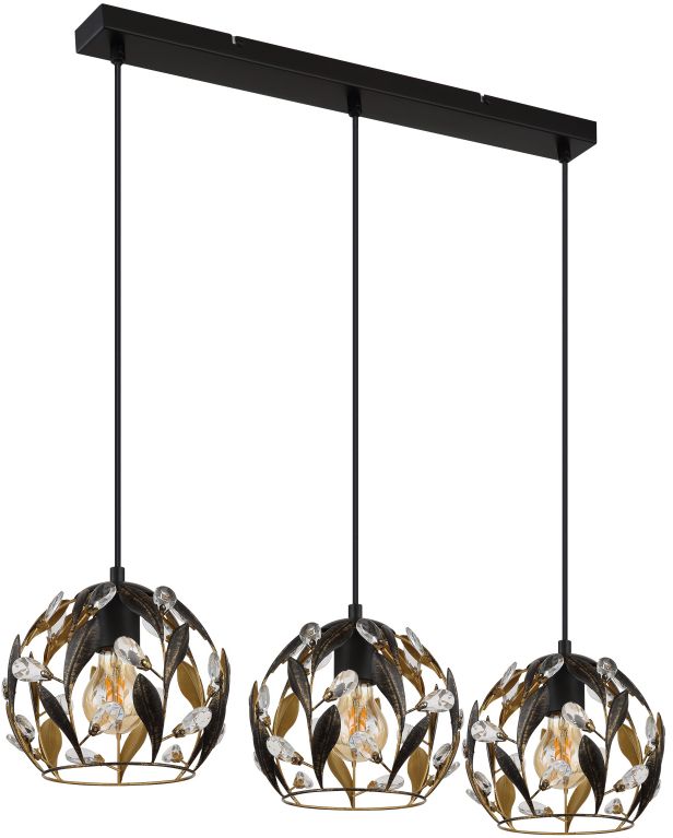 Globo Lighting Mika függőlámpa 3x25 W fekete 15759-3H