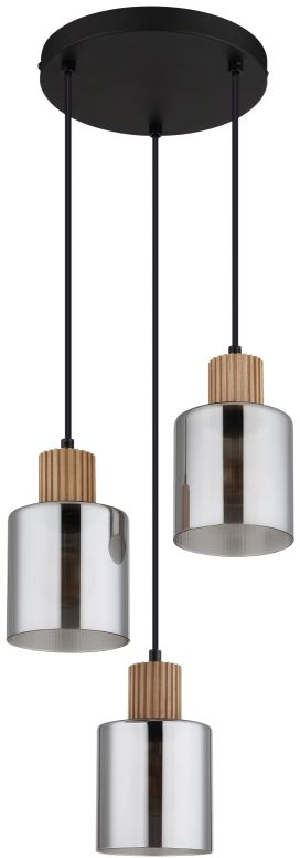 Globo Lighting Aleidis függőlámpa 3x25 W fekete-füst színű 15768-3H